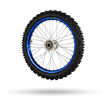 Roda dianteira END azul sem disco