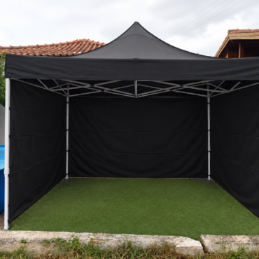 TENDA 3X3 ECCO KIT 3 LATERAIS COR PRETO